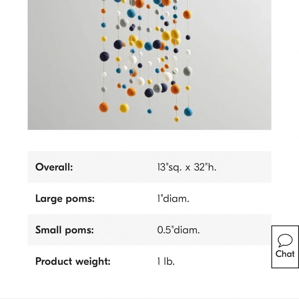 West Elm Pom-Pom Baby Mobile